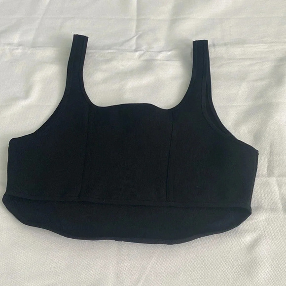 Babaton women’s ribbed sculpt crop top - 2XL, teal NWOT - Picture 4 of 6